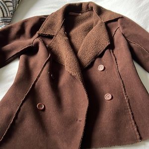 Velvet brown swing jacket
